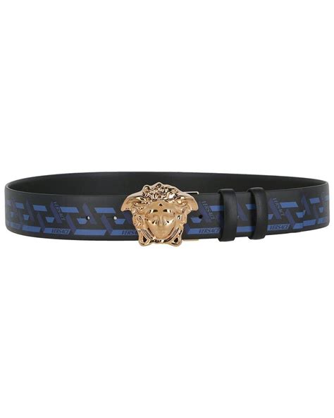 blue and gold versace belt|versace reversible belt.